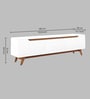 D3+D4 Tv Console In White And Canyon Oak Colour