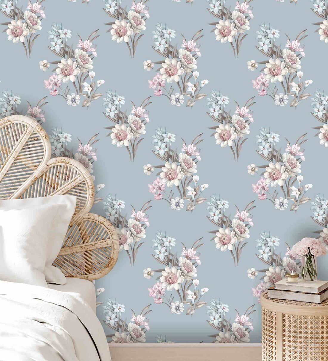 Buy Camel Blue Paper Wallpaper at 6% OFF by The Wall Chronicles | Pepperfry