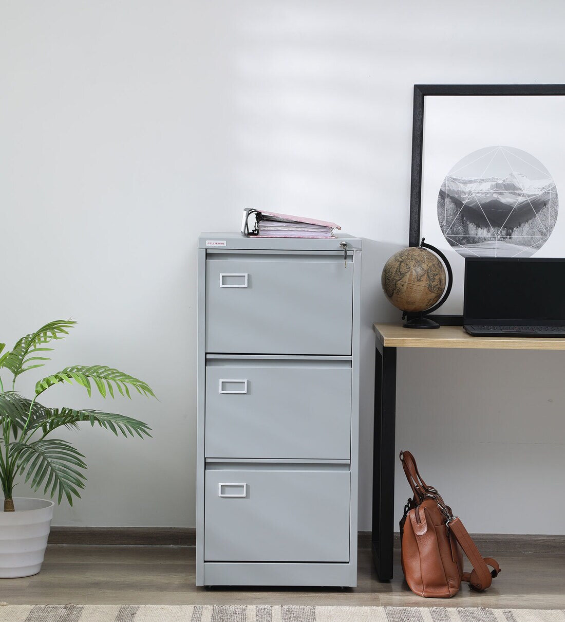 Buy Daisy Metal 3 Drawer Filing In Grey Colour at 39 OFF by