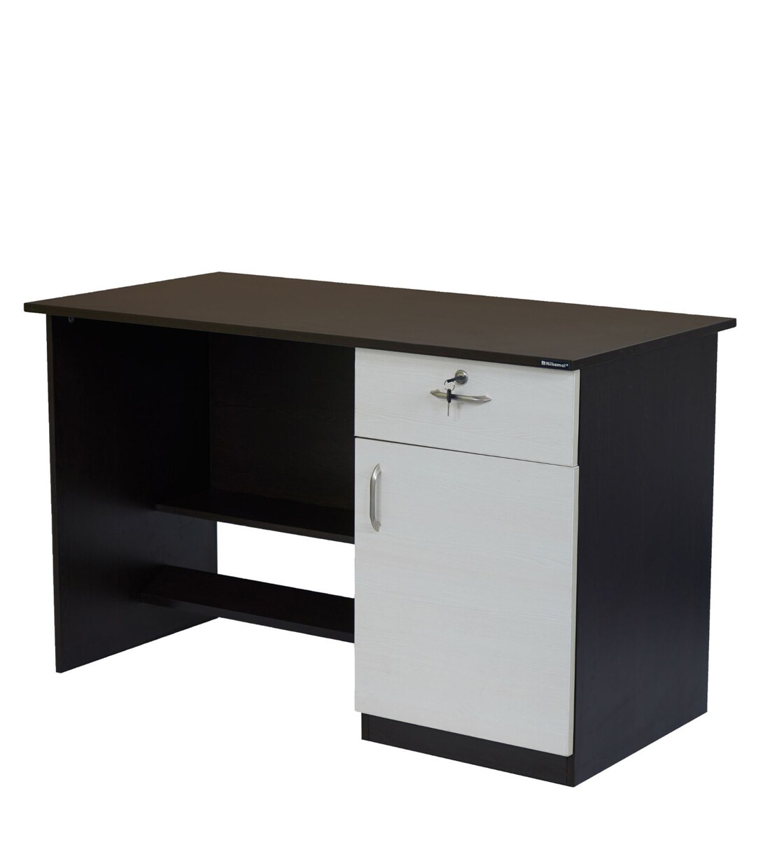 Buy Dalton Office Table in Wenge Finish By Nilkamal Online - Work ...