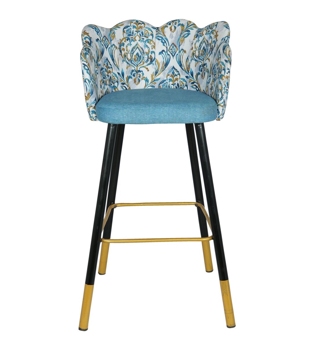 Buy Daniella Low Back Barstool in Sky blue Colour by Creative Seating System Online Modern Bar