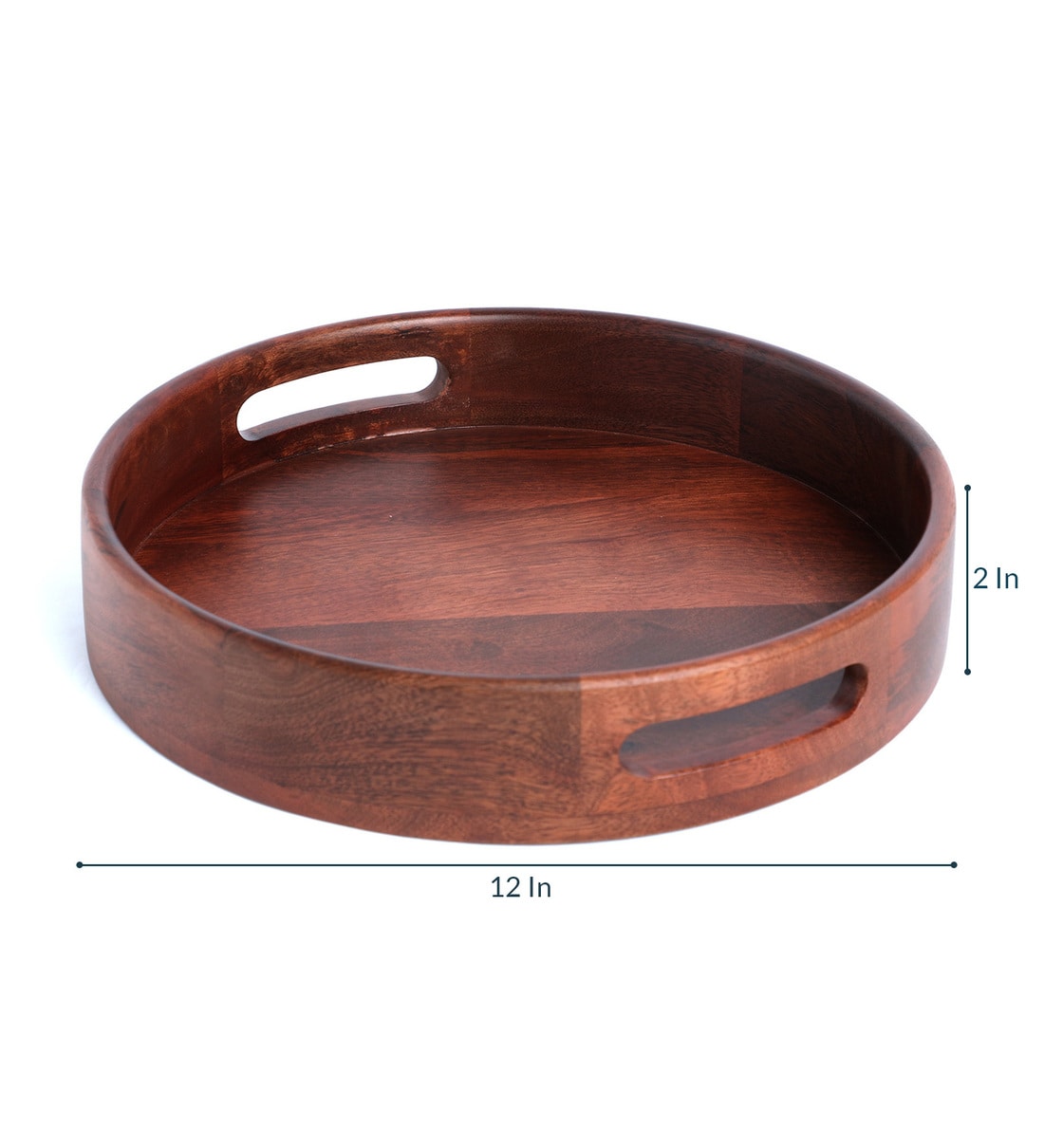 Buy Mango Wood Round Serving Tray by Crayton Online - Serving Trays ...