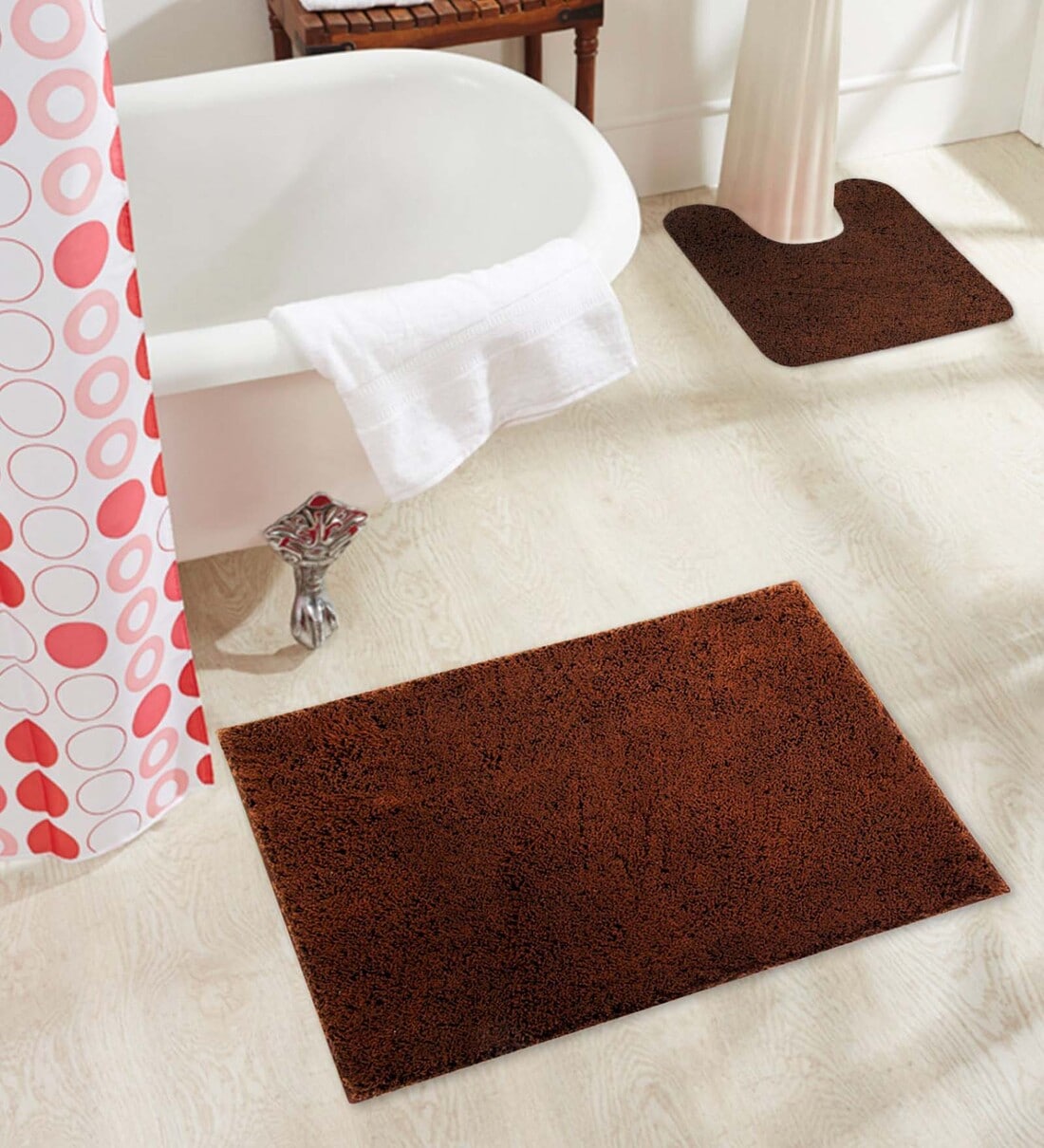 dark brown bath mat sets