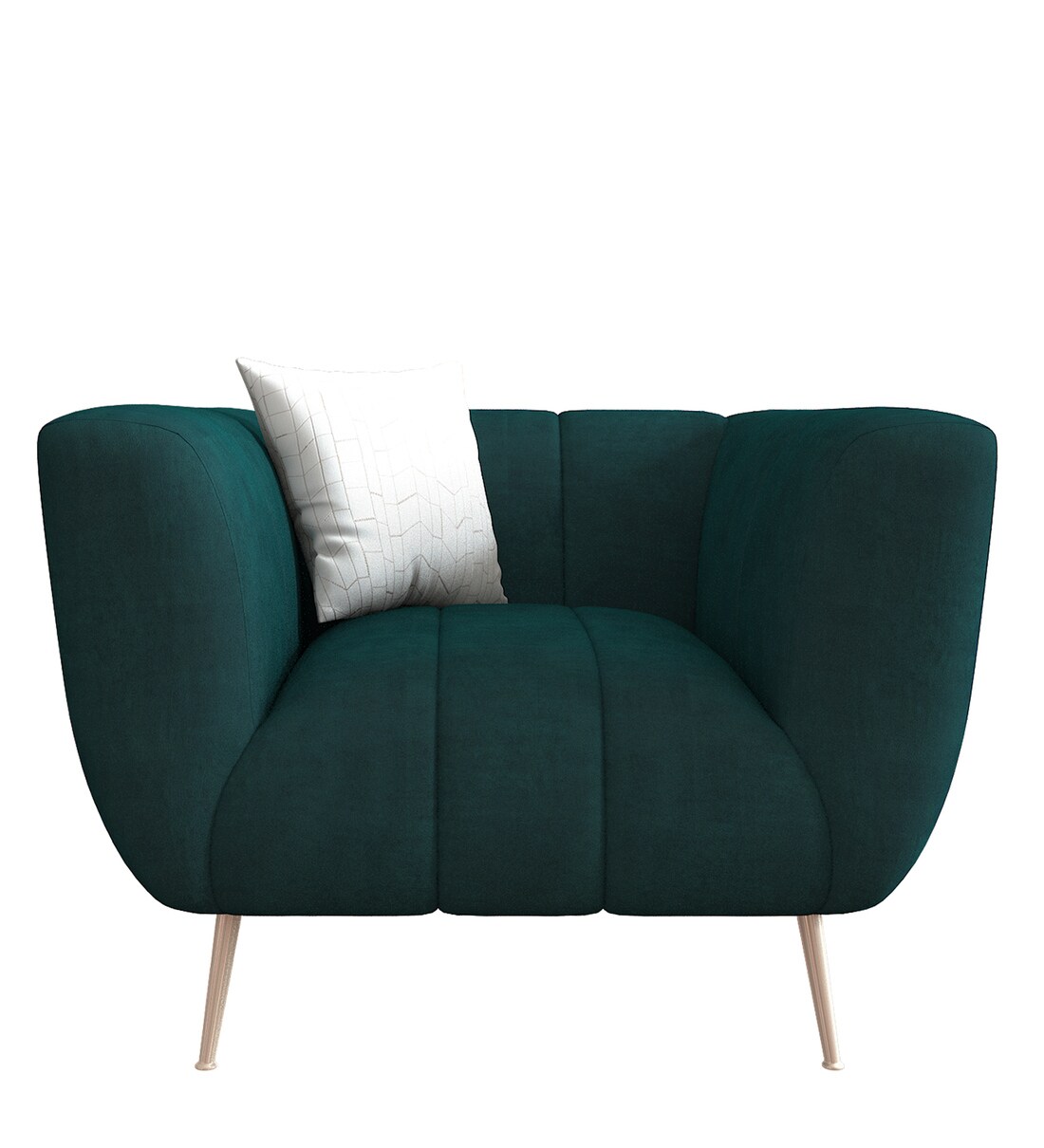 Buy Darwin 1 Seater Sofa In Bottle Green Colour By Urban Living Online