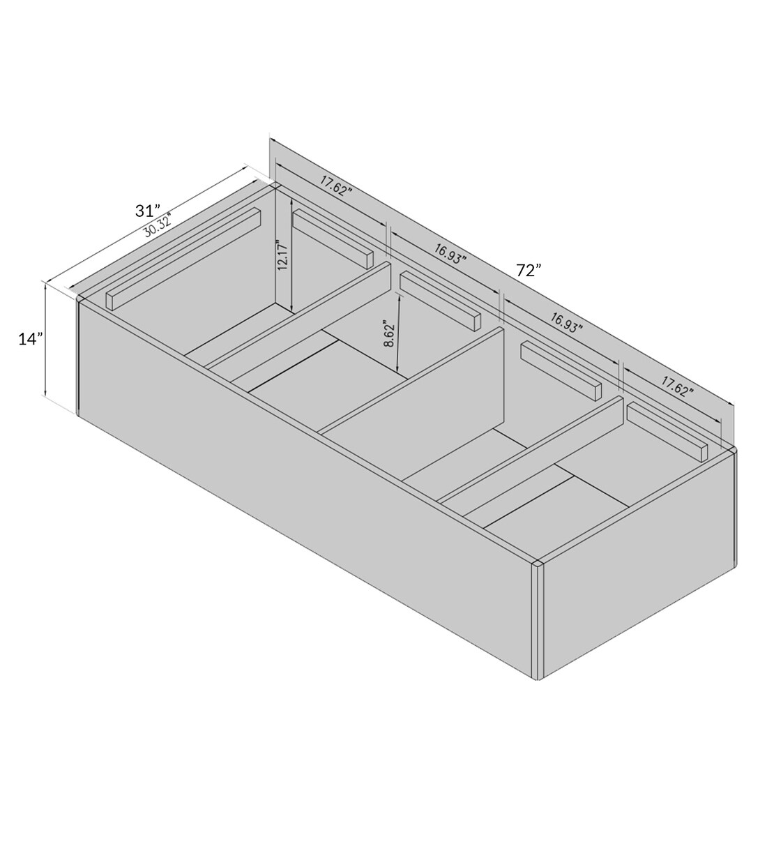Buy Kosmo Single Bed with Storage in Rigato walnut Finish by Spacewood