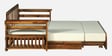 Daimond Sheesham Wood Pull Out 3 Seater Sofa Cum Bed In Provincial Teak Finish with Storage