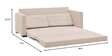 Daisy Fabric Pull-Out Sofa Cum Bed in Sunny Beige Colour