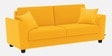 Daku Fabric 3 Seater Sofa In Bold Yellow Colour