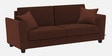Daku Fabric 3 Seater Sofa In Brown Colour