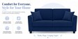 Daku Velvet Fabric 2 Seater Sofa In Beige Colour