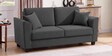 Daku Velvet Fabric 2 Seater Sofa In Grey Colour