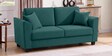 Daku Velvet Fabric 2 Seater Sofa In Teal Green Colour