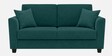 Daku Velvet Fabric 2 Seater Sofa In Teal Green Colour