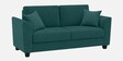 Daku Velvet Fabric 2 Seater Sofa In Teal Green Colour