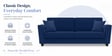 Daku Velvet Fabric 3 Seater Sofa In Beige Colour