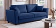 Daku Velvet Fabric 3 Seater Sofa In Beige Colour
