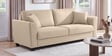 Daku Velvet Fabric 3 Seater Sofa In Blue Colour