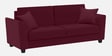 Daku Velvet Fabric 3 Seater Sofa In Maroon Colour