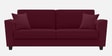 Daku Velvet Fabric 3 Seater Sofa In Maroon Colour