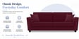 Daku Velvet Fabric 3 Seater Sofa In Maroon Colour