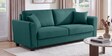 Daku Velvet Fabric 3 Seater Sofa In Teal Green Colour