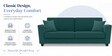 Daku Velvet Fabric 3 Seater Sofa In Teal Green Colour