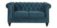 Dallas Fabric 2 Seater Sofa in Teal Colour