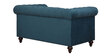 Dallas Fabric 2 Seater Sofa in Teal Colour