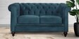 Dallas Fabric 2 Seater Sofa in Teal Colour