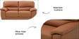 Dallas 2 Seater Sofa In Terracotta Colour