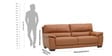 Dallas 3 Seater Sofa In Terracotta Colour