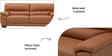 Dallas 3 Seater Sofa In Terracotta Colour