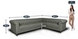Dallas Corner Sofa in Buff Colour in L Shape