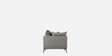 Dalton Fabric 2 Seater Sofa in Grey Colour