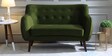 Darcy Velvet 2 Seater Sofa in Olive Green Colour