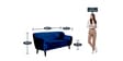 Darcy Fabric 3 Seater Sofa in Royal Blue Colour