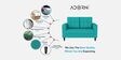 Darcy Fabric 2 Seater Sofa in Aqua Blue Colour