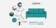 Darcy Fabric 3 Seater Sofa in Aqua Blue Colour