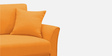 Daroo Velvet 2 Seater Sofa in Tangerine Orange Colour