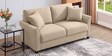 Daroo Velvet Fabric 2 Seater Sofa In Beige Colour