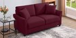 Daroo Velvet Fabric 2 Seater Sofa In Maroon Colour