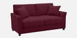 Daroo Velvet Fabric 2 Seater Sofa In Maroon Colour