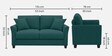Daroo Velvet Fabric 2 Seater Sofa In Teal Green Colour