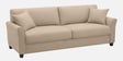 Daroo Velvet Fabric 3 Seater Sofa In Beige Colour