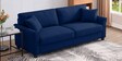 Daroo Velvet Fabric 3 Seater Sofa In Blue Colour