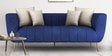 Darwin Velvet  3 Seater Sofa In Blue Colour