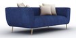 Darwin Velvet  3 Seater Sofa In Blue Colour