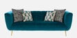 Nyna Velvet 3 Seater Sofa In Bottle Green Colour