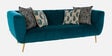 Nyna Velvet 3 Seater Sofa In Bottle Green Colour