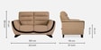 Davos Leatherette 2 Seater Sofas In Beige Color